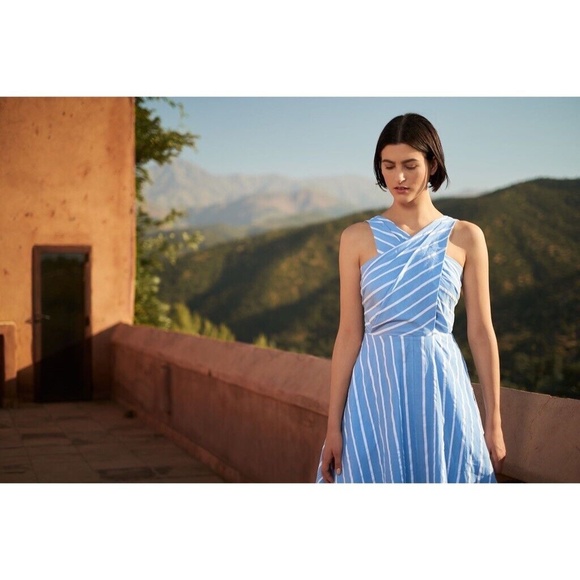 Emily and Fin Dresses & Skirts - NWT!! EMILY AND FIN Seline Dress Seaspray Stripe Blue & White ~ Small